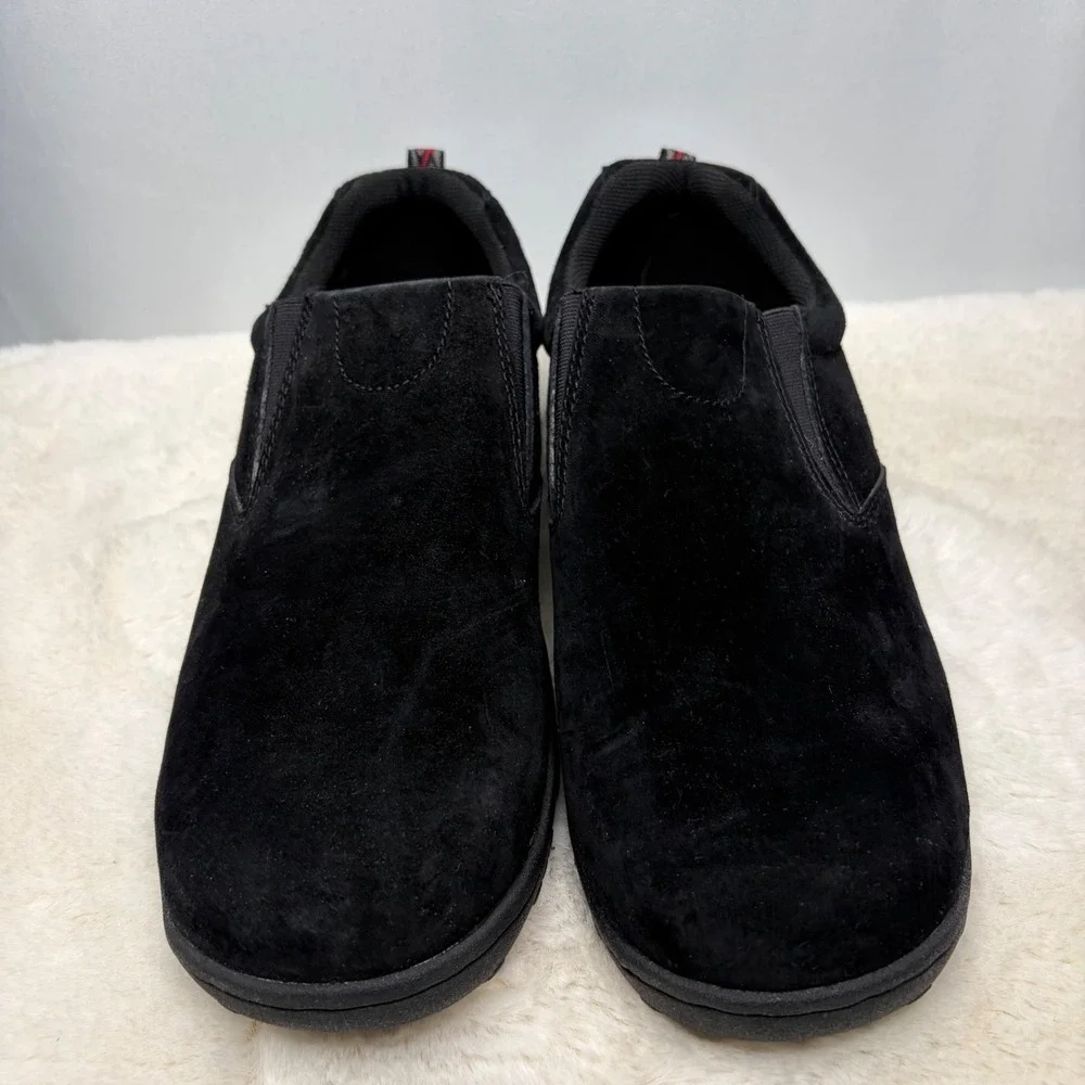 Eddie Bauer Rodgers Mens 13 Black Suede Slip On Loafers Walking Shoes 622151819